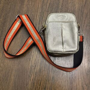 American Leather Co Metallic Gold Crossbody Bag